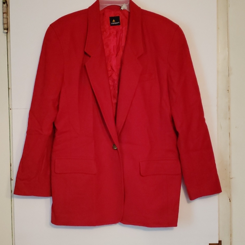 Lizsport Red Wool Coat